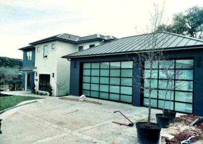 frosted glass resiential garage doors