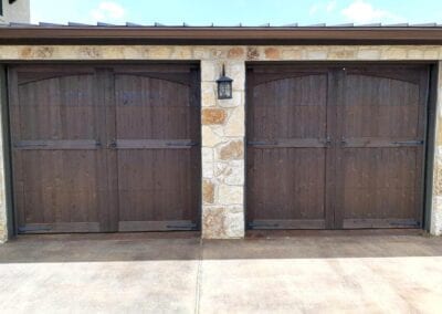 double garage door installed residential