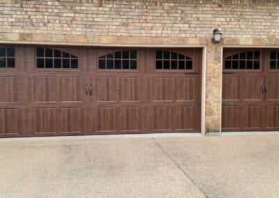 faux wood garage door