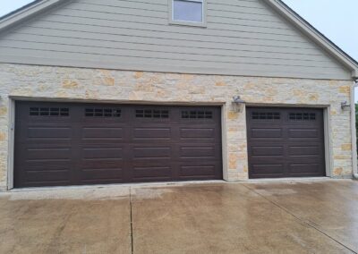 double garage door wood