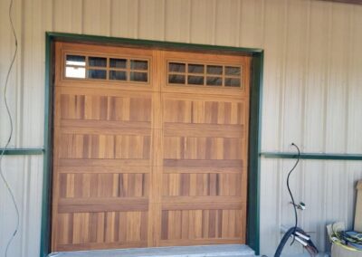 wood commercial garage door